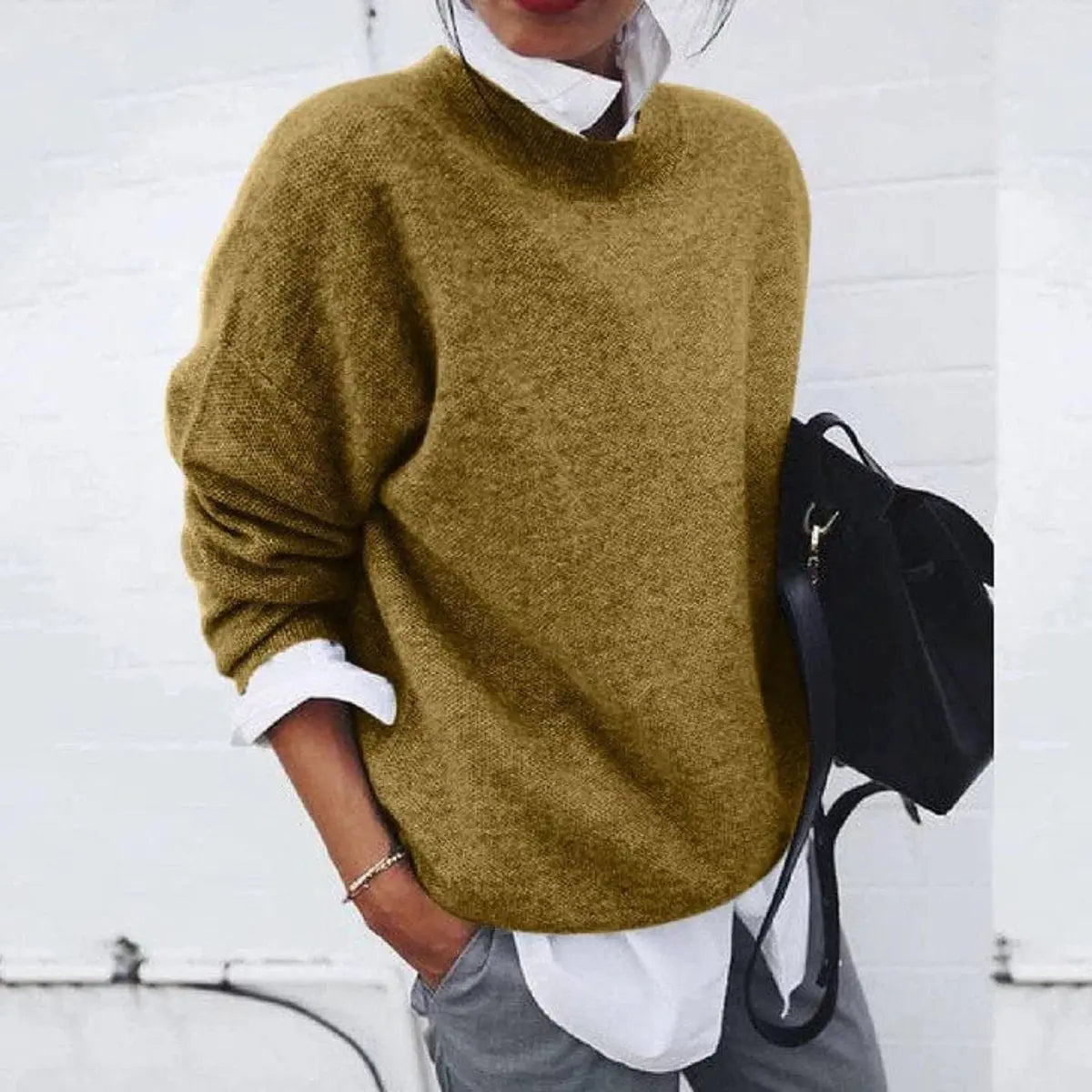 Amelia Oversized Crew Neck Knit Jumper