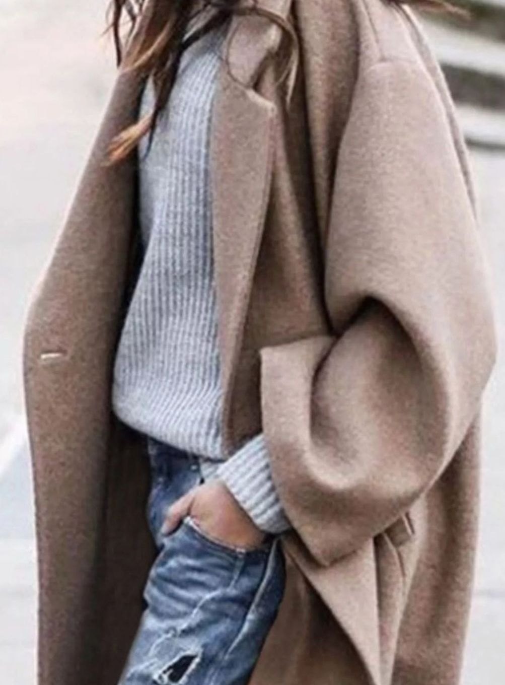 Celine Oversized Single-Breasted Long Wool Coat