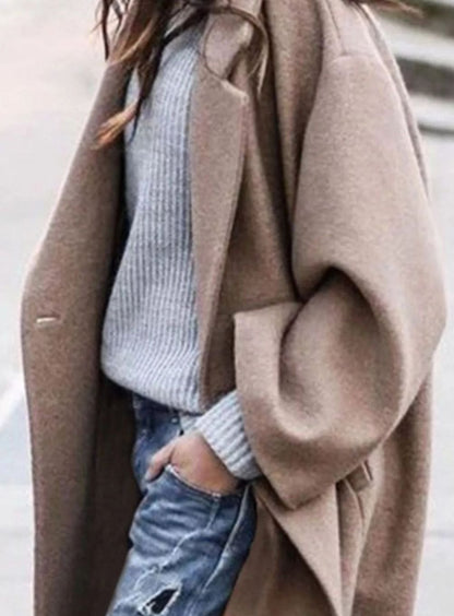 Celine Oversized Single-Breasted Long Wool Coat