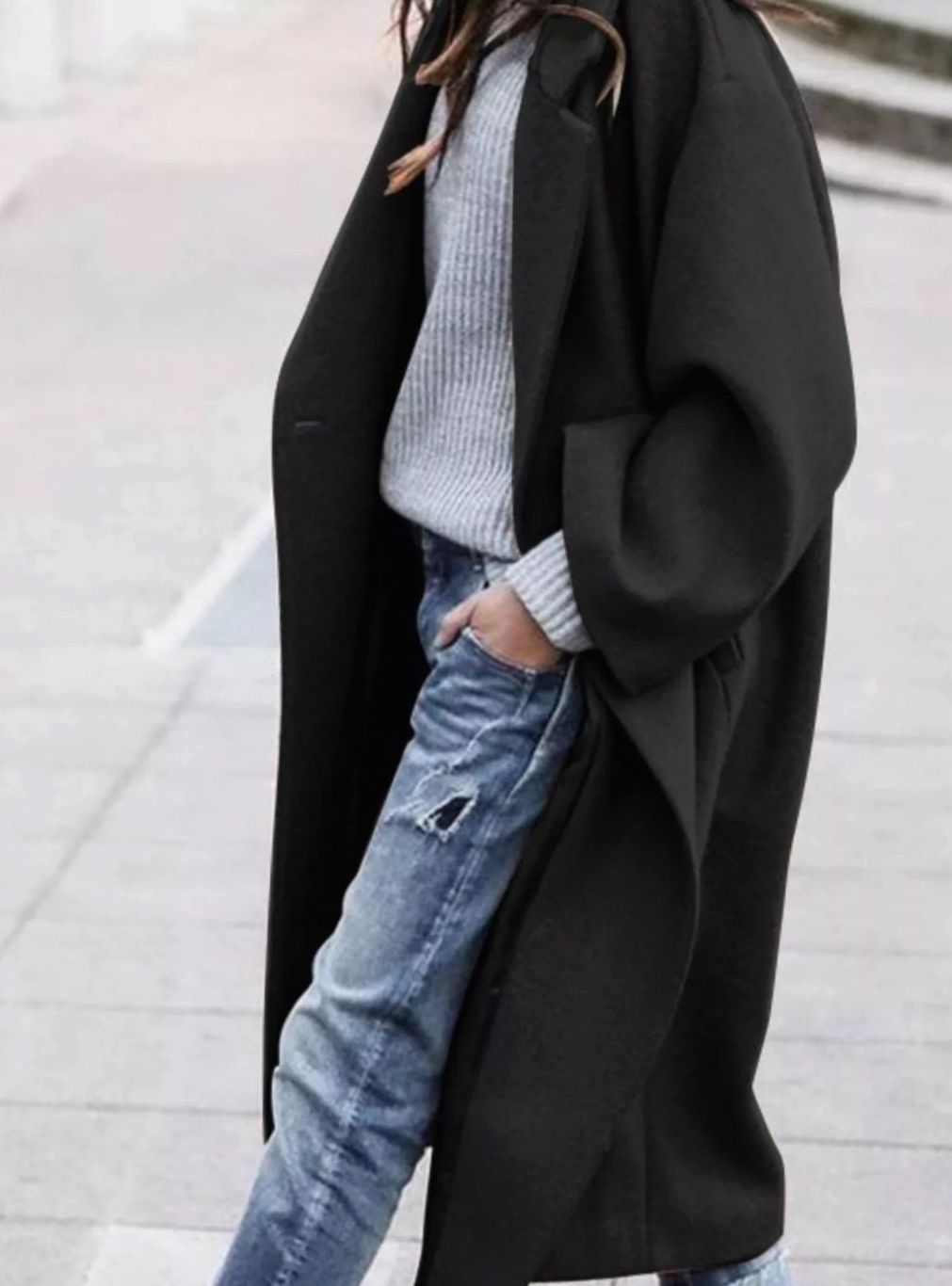 Celine Oversized Single-Breasted Long Wool Coat