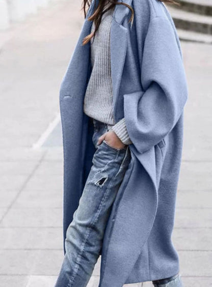 Celine Oversized Single-Breasted Long Wool Coat