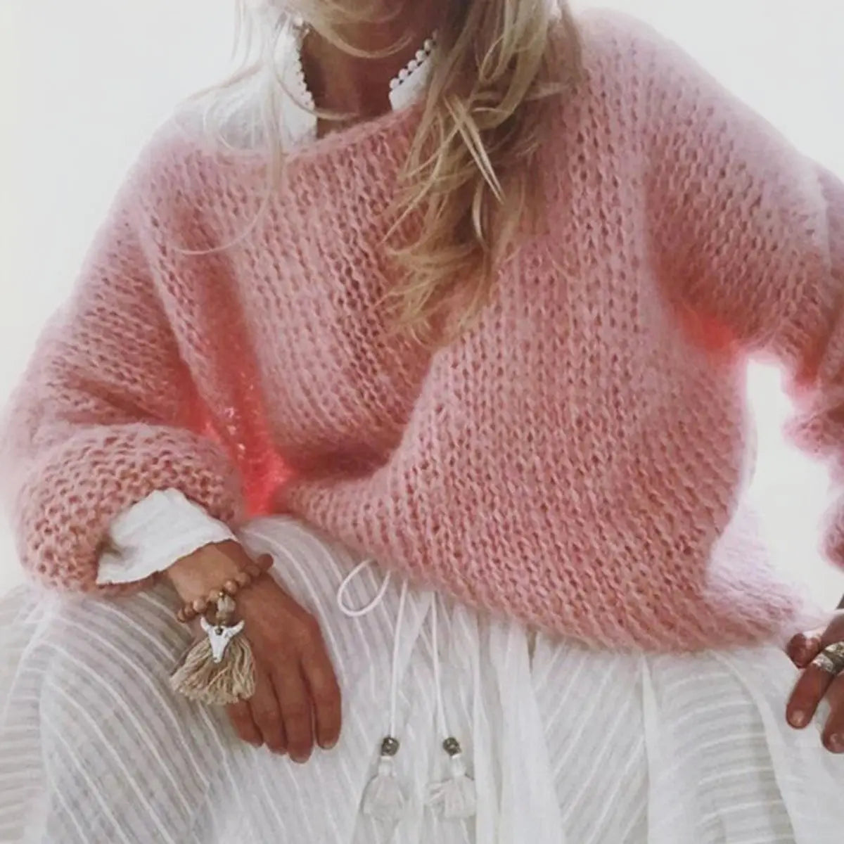 Florence Oversized Mohair Blend Knit Jumper