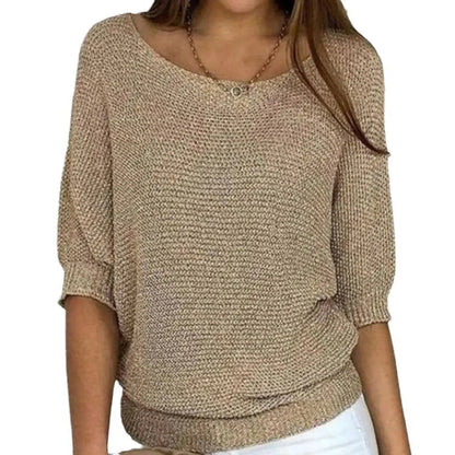 Camilla Relaxed Fit Batwing Sleeve Knit Jumper