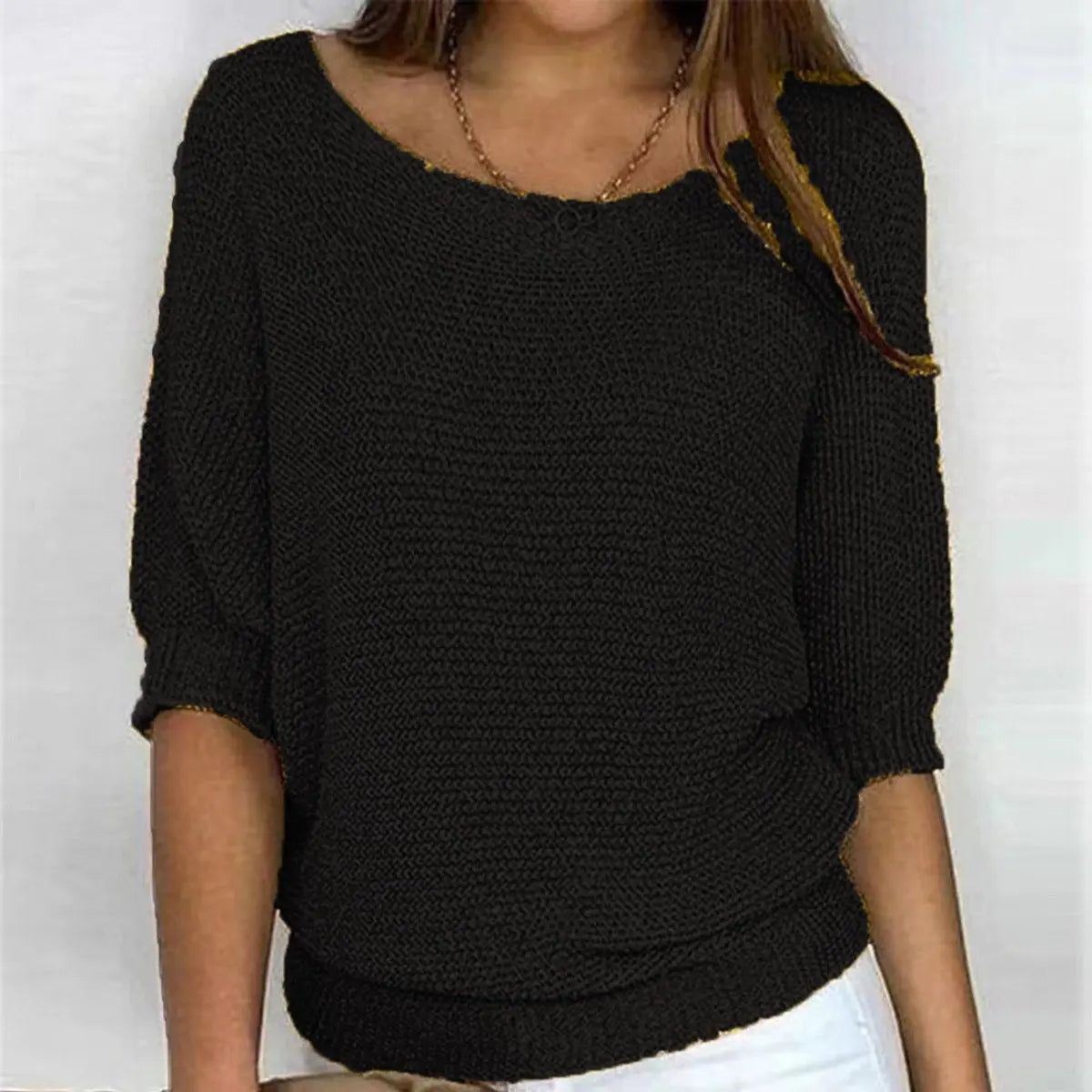 Camilla Relaxed Fit Batwing Sleeve Knit Jumper