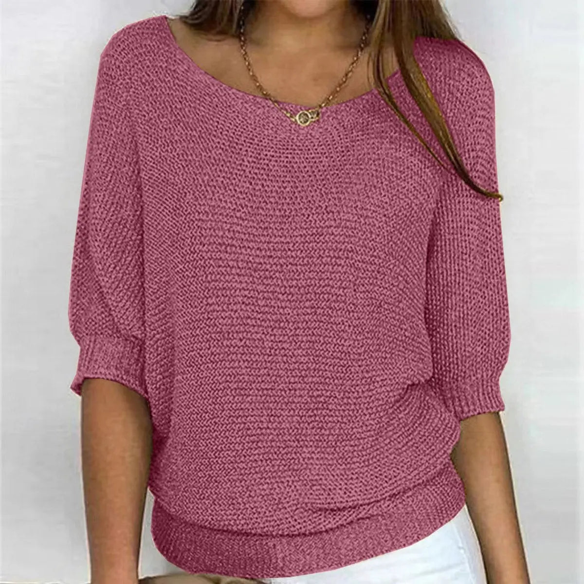 Camilla Relaxed Fit Batwing Sleeve Knit Jumper