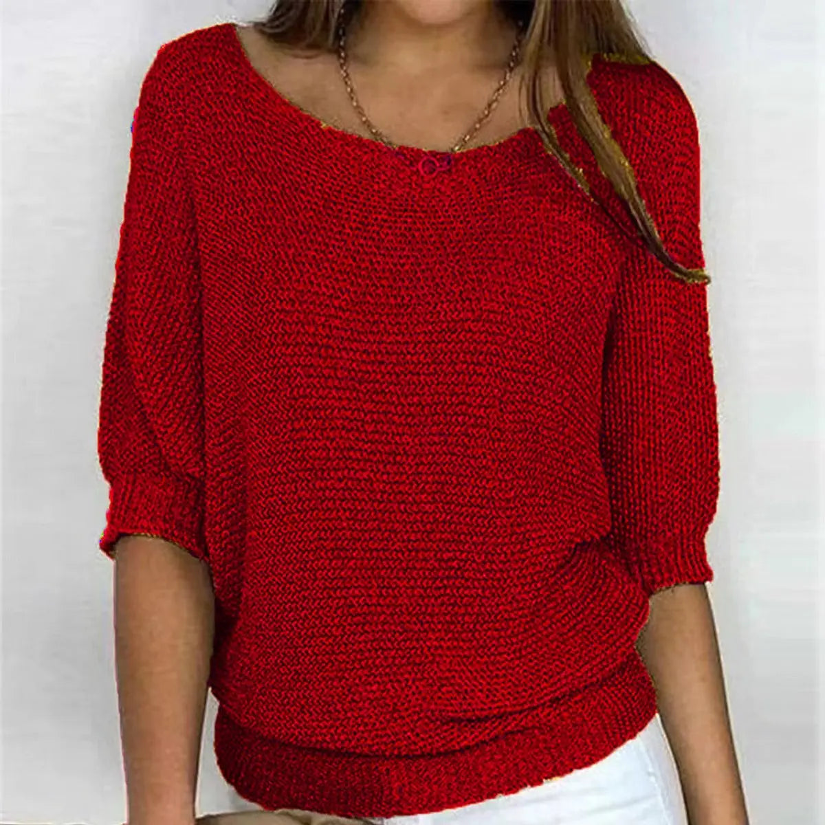 Camilla Relaxed Fit Batwing Sleeve Knit Jumper