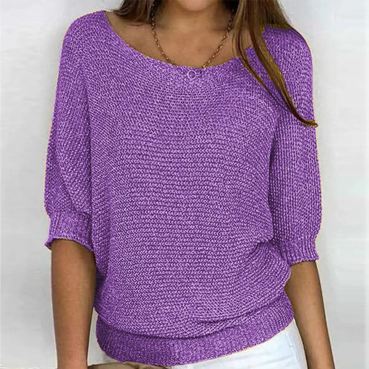 Camilla Relaxed Fit Batwing Sleeve Knit Jumper