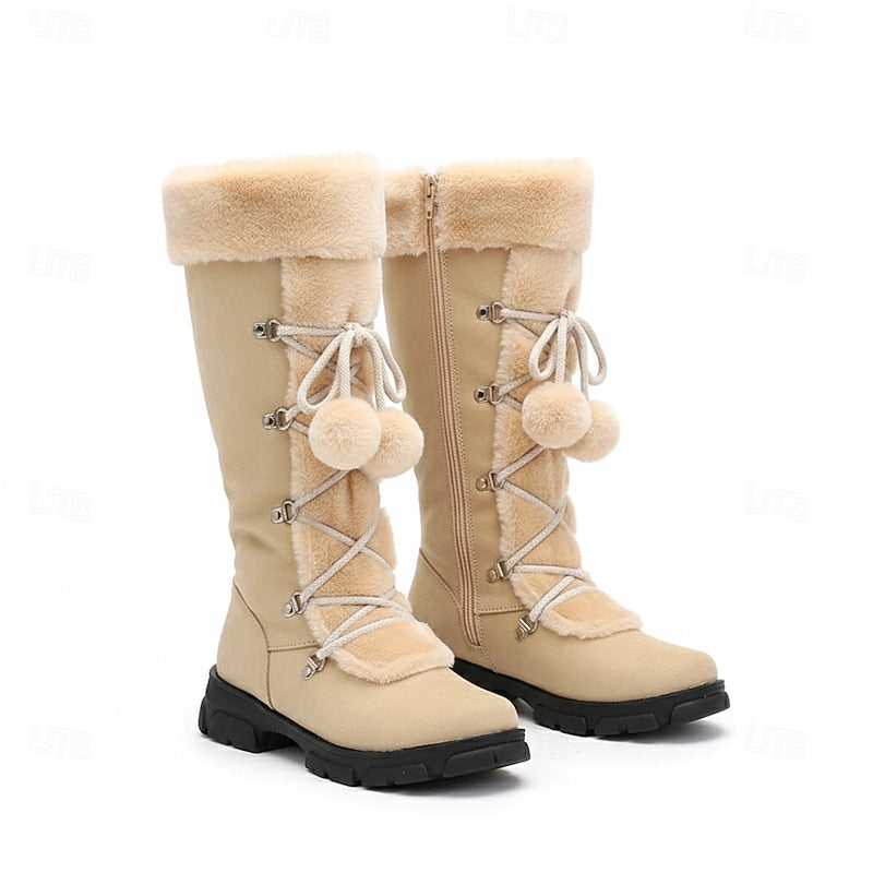 Seraphina Knee High Lace-Up Winter Boots