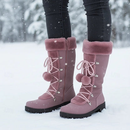 Seraphina Knee High Lace-Up Winter Boots